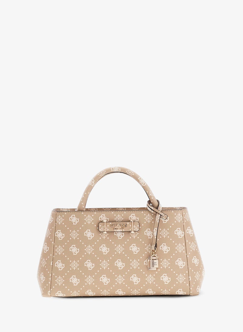 GUESS Carrie Logo Girlfriend Satchel Bag - Image 1